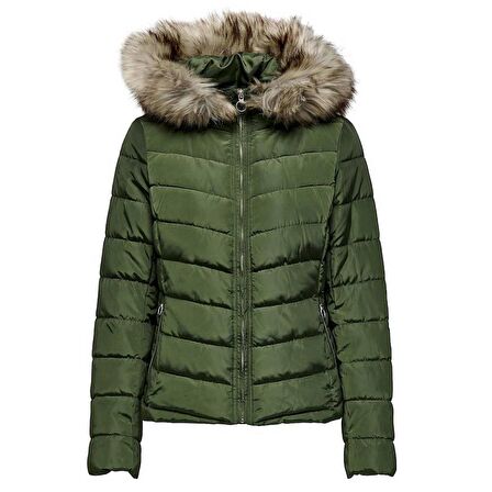 Only Onlellan Quilted Hood Jacket Life Kadın Mont