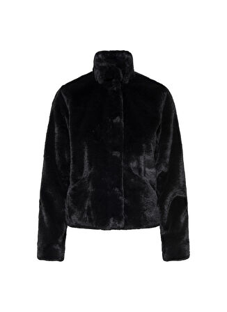 Only Siyah Kadın Mont ONLNEWVIDA FAUX FUR JACKET CC OTW