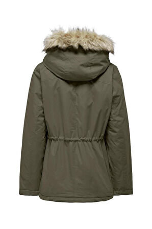 Only Kapüşonlu Kürklü Lucia Kadın Parka Mont - 15293847