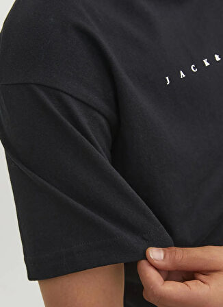 Jack & Jones Baskılı Siyah Erkek Çocuk T-Shirt 12237435