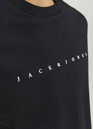 Jack & Jones Baskılı Siyah Erkek Çocuk T-Shirt 12237435
