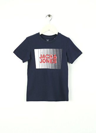 Jack & Jones Baskılı Lacivert Erkek Çocuk T-Shirt 12237411