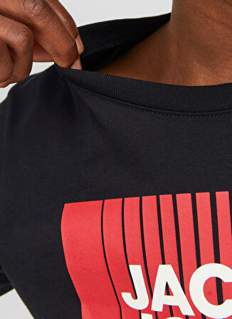 Jack & Jones Baskılı Siyah Erkek Çocuk T-Shirt JJECORP LOGO TEE PLAY LS O-NECK NOO