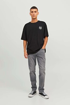 Jack & Jones Erkek Jjıglenn Düşük Bel Slim Fit Jean Pantolon 12243599 Siyah