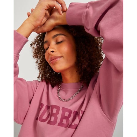 JJXX Sıfır Yaka Rahat Kesim Pembe Kadın Sweatshirt 12244363