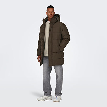 Only&Sons Erkek Mont Carl Life Long Quilted Coat