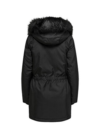 Only Siyah Kadın Kaban ONLIRIS FUR WINTER PARKA CC 2023 OT