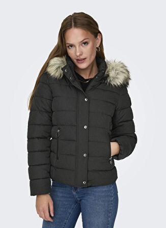 Only Antrasit Kadın Mont ONLNEWLUNA QUILTED JACKET CC OTW