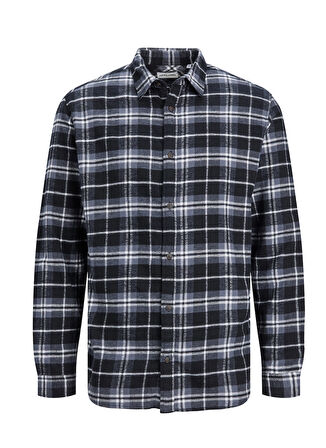 Jack & Jones Slim Fit Açık Mavi Erkek Gömlek 12237039_JJPLAIN FALL CHECK SHIRT L