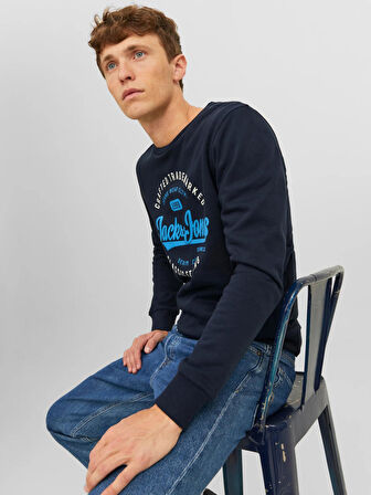 Jack & Jones Erkek Bisiklet Yaka Sweatshirt - 12236177