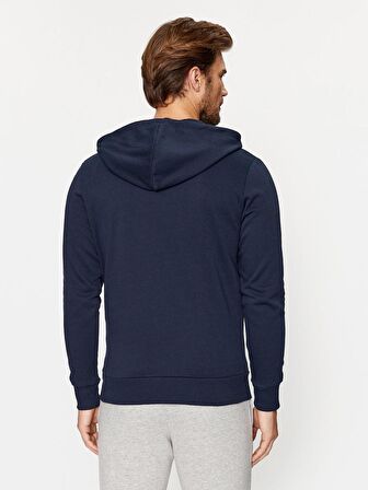 Jack & Jones Erkek Fermuarlı ve Kapüşonlu Sweatshirt - 12241567