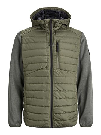 Jack & Jones Erkek Kapüşonlu Hybrid Ceket Mont - 12237780