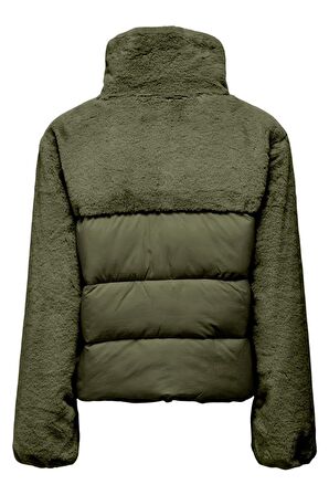 ONLWANJA FUR PUFFER MIX JACKET CC OTW HAKİ
