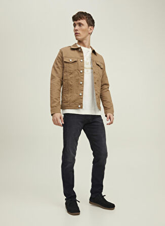 Jack & Jones Normal Bel Slim Straight Siyah Erkek Denim Pantolon 12245055_JJITIM JJFOX JOS 147