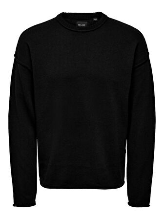 ONSKASEY LIFE DS 5 CREW KNIT Erkek Siyah Kazak - 22026495