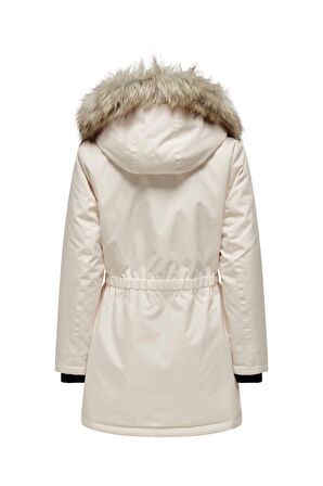 Only Kapüşonlu Ekru Kadın Parka 15304625