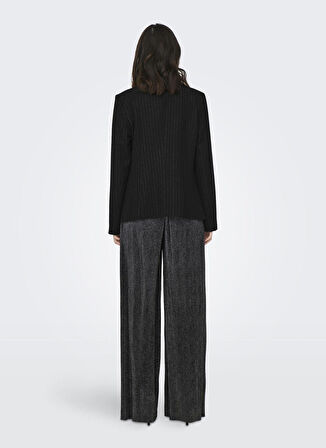 Only Siyah Kadın Blazer ONLVIVIAN L/S GLIT PINSTRIPE BLAZER