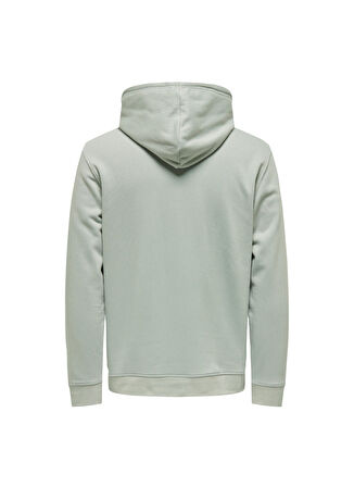 Only & Sons Kapüşon Yaka Mavi Erkek Sweatshırt 22026412_ONSCARL REG MOUNTAIN SWEAT