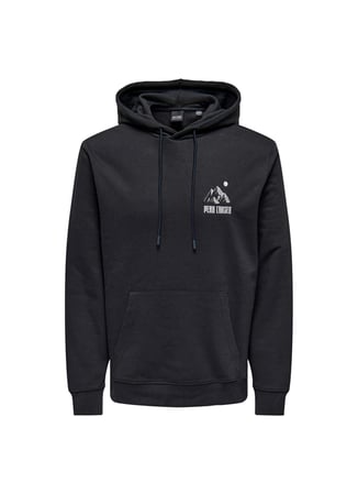 Only & Sons Kapüşon Yaka Lacivert Erkek Sweatshırt 22026412_ONSCARL REG MOUNTAIN SWEAT