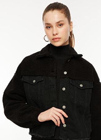 Only Normal Siyah Kadın Ceket ONLBELLA LS BLACK TEDDY DNM JACKET