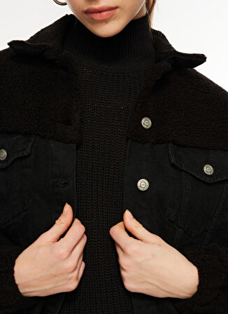 Only Normal Siyah Kadın Ceket ONLBELLA LS BLACK TEDDY DNM JACKET