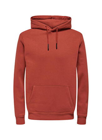 Only & Sons Kapüşon Yaka Kırmızı Erkek Sweatshırt 22018685_ONSCERES HOODIE SWEAT NOOS