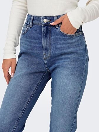 Only Onlemily Stretch Hw St Ak Dnm Cro571Noos Kadın Jean Pantolon