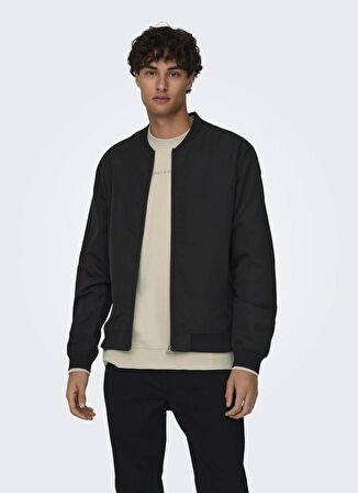 Only & Sons Normal Siyah Erkek Ceket ONSLEON BOMBER OTW VD