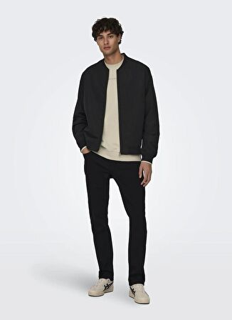 Only & Sons Normal Siyah Erkek Ceket ONSLEON BOMBER OTW VD
