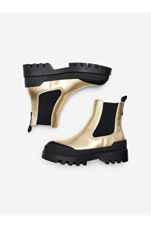 ONLBUZZ-2 PU FOIL BOOT Kadın Sarı Bot - 15304862