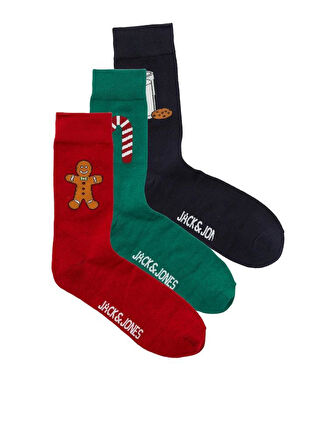 Jack Jones Xmas Comfort Food 3 Lü Paket Erkek Çorap 12246164