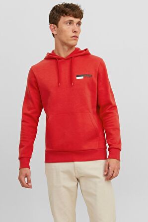 JACK&JONES JJECORP LOGO SWEAT HOOD PLAY NOOS KIRMIZI