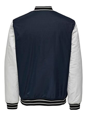 22027529 Only&Sons Onslouı Varsıty 23 Jacket Otw Erkek Ceket Dark Navy/Cloud Dancer