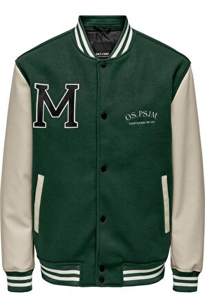 ONLY & SONS ONSJAY VARSITY 23 JACKET OTW YEŞİL 