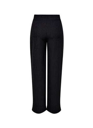 Only Normal Bel Rahat Siyah Kadın Pantolon ONLLISA SHINE PINSTRIPE PANT JRS
