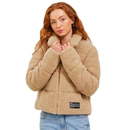 Jack & Jones 12240601 Jxisa Teddy Puffer Jacket Otw Bej