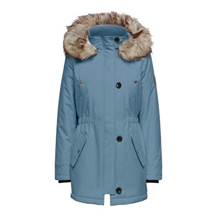 Only Kapüşonlu Mavi Kadın Parka 15304625