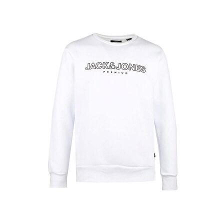 Jack & Jones 12245593 Jprblajason Branding Sweat Beyaz