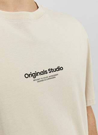 Jack & Jones Krem Erkek T-Shirt