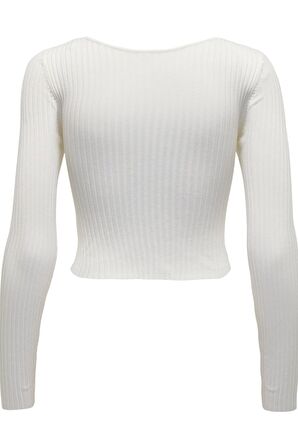 ONLY ONLMELINA LS WRAP V-NECK REVERSE KNT 15309066 TAŞ