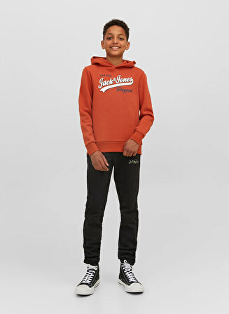 Jack & Jones Baskılı Erkek Çocuk Kırmızı Sweatshırt JJELOGO SWEAT HOOD 2 COL 22/23 NOOS