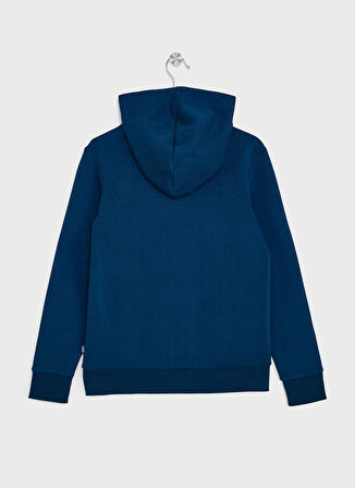 Jack & Jones Baskılı Erkek Koyu Mavi Sweatshırt JJELOGO SWEAT HOOD 2 COL 22/23 NOOS