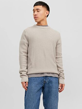 Jack & Jones Erkek Bisiklet Yaka Örme Sweatshirt - 12243116