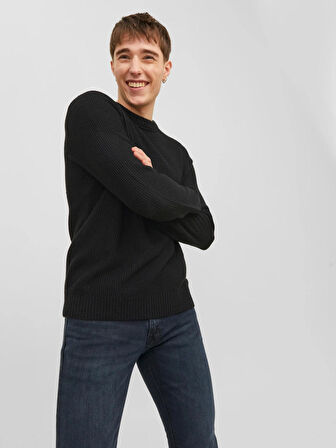 Jack & Jones Erkek Bisiklet Yaka Örme Sweatshirt - 12243116