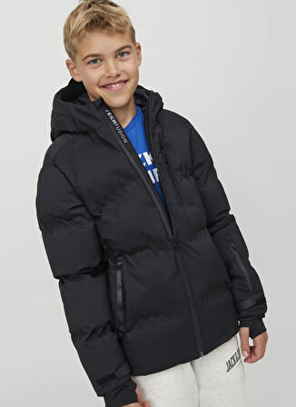 Jack & Jones Siyah Erkek Mont JCOSWEEP PUFFER JNR