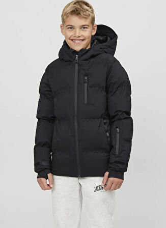 Jack & Jones Siyah Erkek Mont JCOSWEEP PUFFER JNR