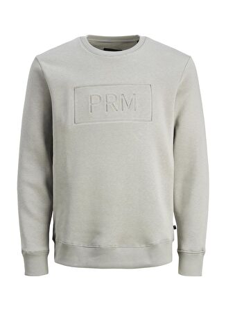 Jack & Jones Bisiklet Yaka Gri Erkek Sweatshırt 12241106_JPRBLABLAKE SWEAT CREW NEC