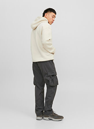 Jack & Jones Kapüşon Yaka Krem Erkek Sweatshırt 12240228_JCOFILO PLAIN AW23 SWEAT H