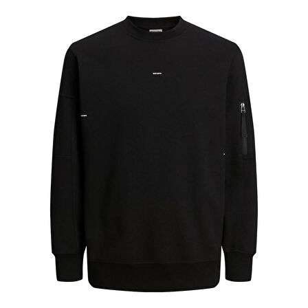 Jack & Jones Bisiklet Yaka Siyah Erkek Sweatshırt 12240222_JCOSHADE SWEAT CREW NECK L