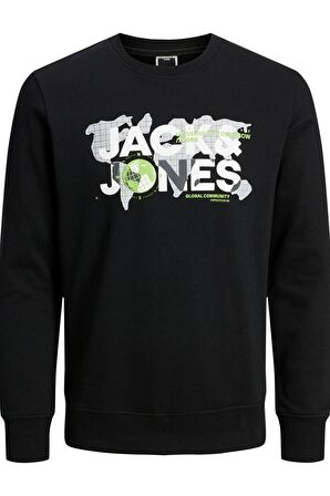 JACK&JONES JCODUST SWEAT CREW NECK SİYAH